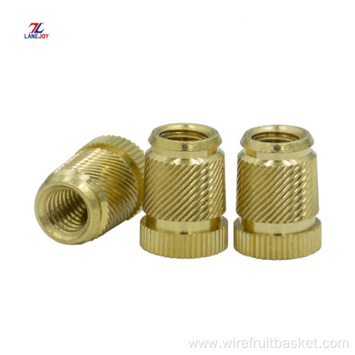 Copper nut copper insert embedded cold knurled nut